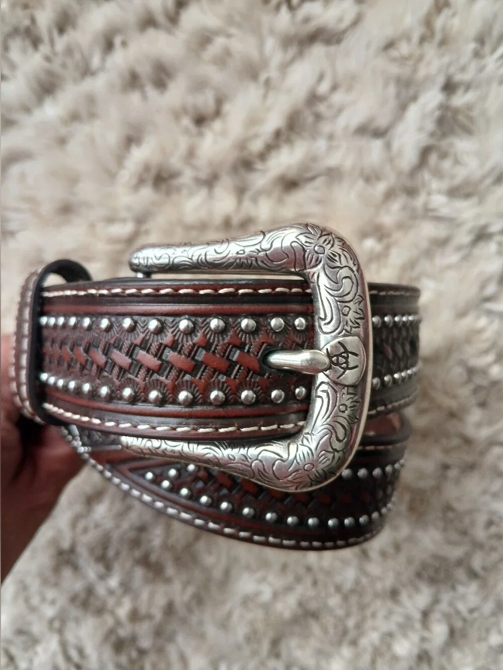 💎 Ariat Big Boys Diamond Shape Concho Belt